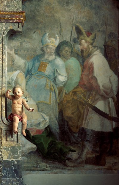 Cherub ve fresk by Unknown